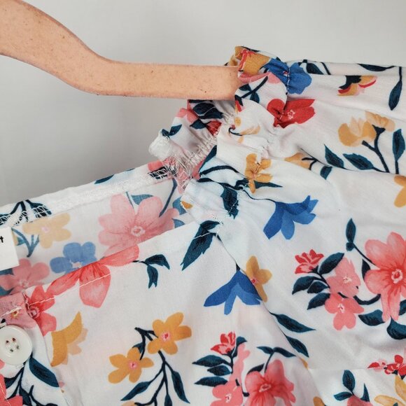 PatPat Wht Floral Long Ruffled Slv & Bottom Adorable Girls Sz 3-4Y Blouse - Picture 10 of 10